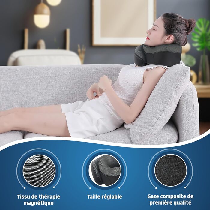 Подушка для подорожей Ergonomic – подушка для шиї з memory foam, підтримка голови та шиї, комфорт для тривалих подорожей літаком, потягом, автомобілем – ідеальна для відпочинку та сну