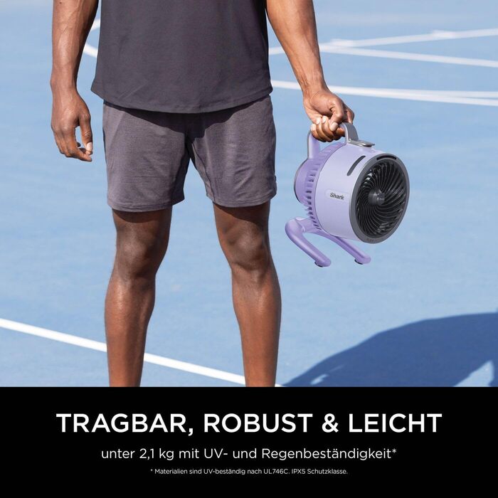 Вентилятор туманорозпилювач Shark FlexBreeze HydroGo FA050EU (Lila) – потужний, тихий, для дому та вулиці