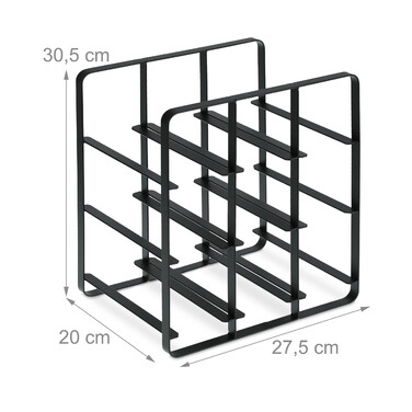 Relaxdays Metal Wine Rack for 9 Bottles