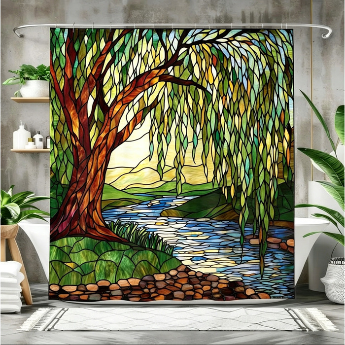 Текстильна штора для ванни Floraweg, 180 x 200 см