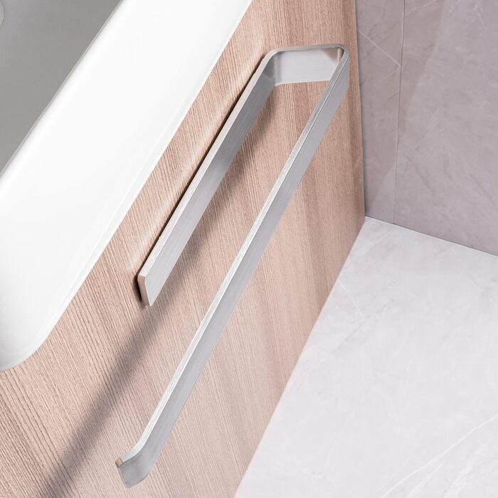 Тримач для рушників JS без свердління, сріблястий, 40 см