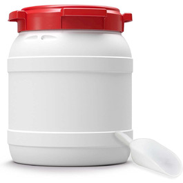 Контейнер для корму для тварин Box Fabrik з кришкою та лопаткою | 15 літрів, HDPE, преміум-якість