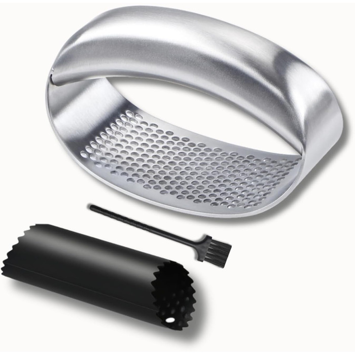 Прес для часнику CLOVE з подрібнювачем та скребком, нержавіюча сталь 18/10, ручна, для кухні