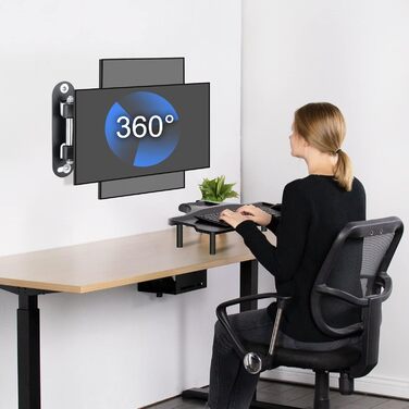 Кріплення для телевізора Suptek MA2720: поворотне, нахильне, обертове, чорне, для телевізорів/моніторів 15-32 дюймів, VESA 100x100/75x75, до 13 кг