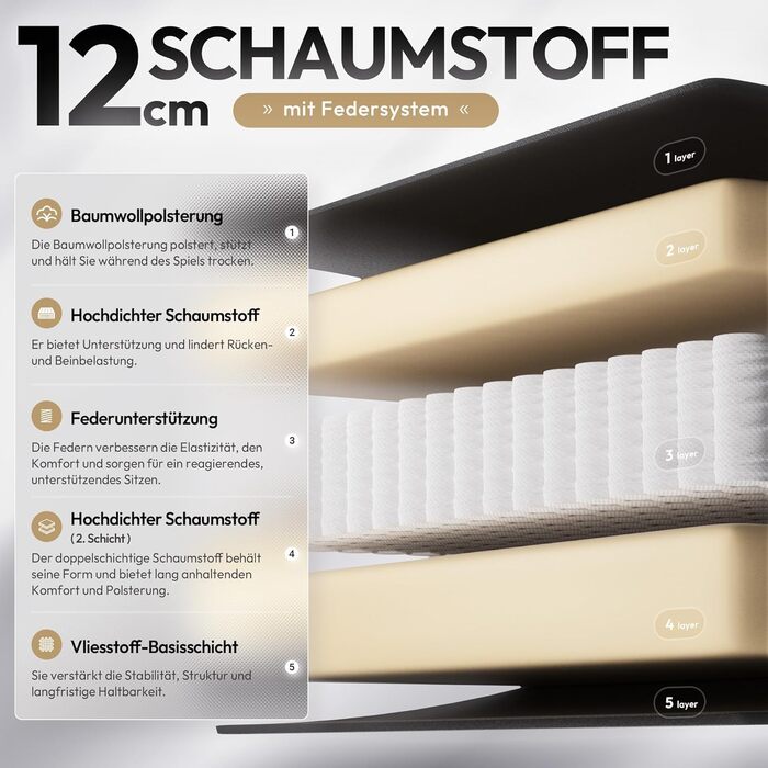 Ігровий крісло Dowinx з підголівником та підставкою для ніг, масажний офісний стілець з тканини, ергономічний дизайн