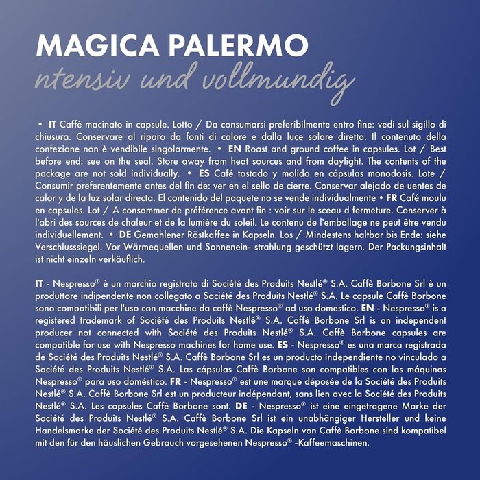 Набір кавових капсул Caffè Borbone для Nespresso (90 шт): Mia Napoli, Ciao Venezia, Magica Palermo — алюмінієві капсули, 3х30 шт