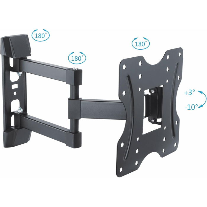 Настінне кріплення для телевізора PureMounts FM12-200 58-107 см (23-42 дюйми), VESA 200x200, чорне
