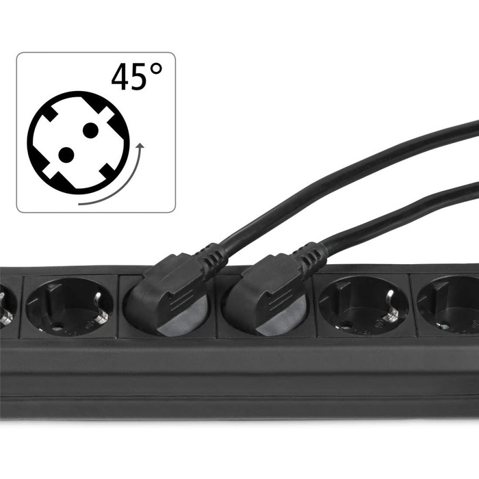 Мережевий фільтр Hama 6-fach з вимикачем для економії електроенергії, чорний (1.4м, GS сертифікований)