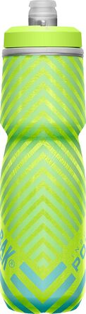 Спортивна пляшка для води CAMELBAK Podium Chill 710 мл, ізоляційна, для бігу, велоспорту та туризму, смугаста лайм/синя
