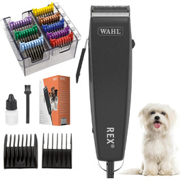 Машинка для стрижки собак Agrarzone Edition Wahl Rex - тиха модель Moser для собак та котів середніх порід - ідеальна для чутливих тварин з набором гребінок