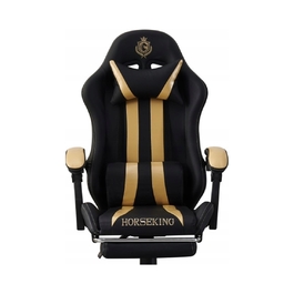 Ігрове крісло Horseking MS45, золоте, штучна шкіра