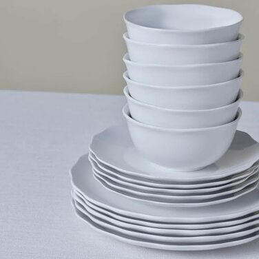 Karaca Solem: 18-частинний набір посуду з чорного стеінгоду для 6 осіб, з рельєфним декором