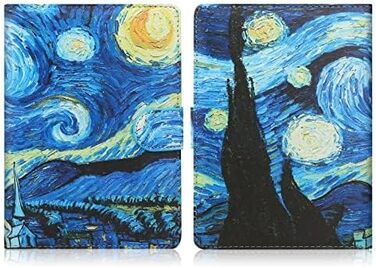 Чохол для електронних читалок 6.8-7 дюймів: Kindle, Kobo, Pocketbook, Tolino, Sony. Шкіряний чохол-підставка з принтом 