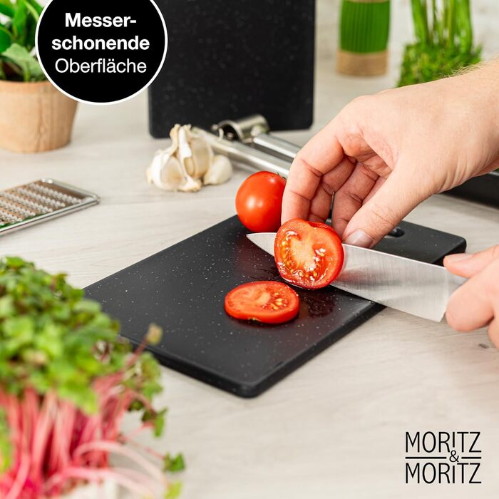 Набір з 2 дерев'яних обробних дощок Moritz & Moritz, 25 x 15 см, з граніту, BPA free, для сніданку, гігієнічні, придатні для миття в посудомийній машині