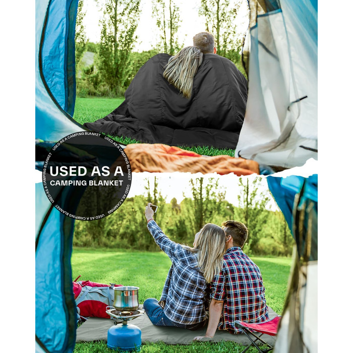 Sportneer Summer Sleeping Bag - Lightweight, Waterproof Camping Sleeping Bag for Backpacking, Hiking, Travel - 190x85cm