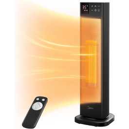 Електричний обігрівач Midea NTH20-22ER: тиха керамічна технологія, 2000 Вт, ECO-режим, термостат, таймер 24 години