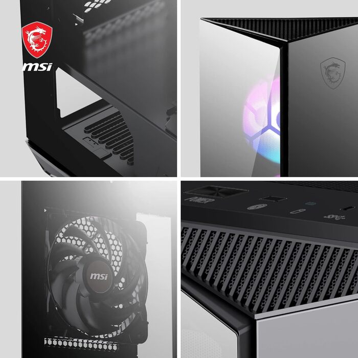 Корпус ПК MSI MPG GUNGNIR 110R: загартоване скло, підтримка ATX/M-ATX/Mini-ITX, 4 RGB вентилятори, USB 3.2 Gen 2x2, магнітний фільтр