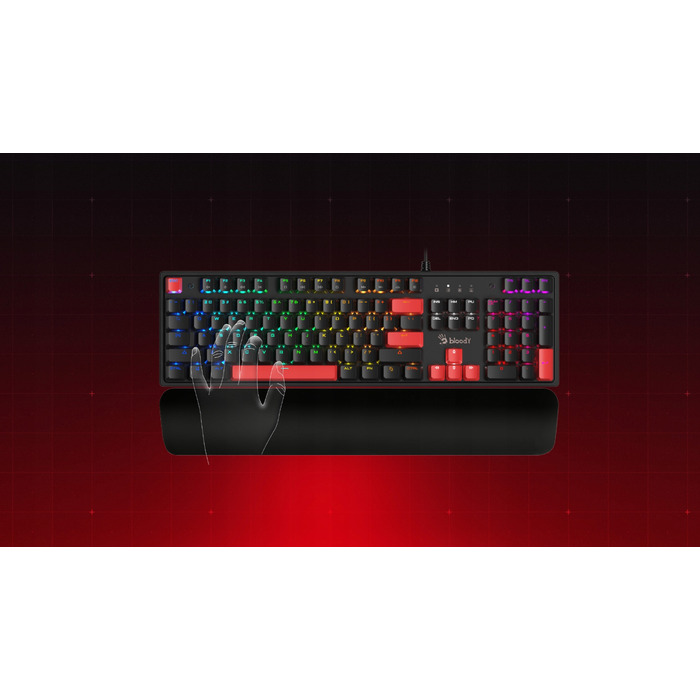 Механічна ігрова клавіатура A4TECH Bloody S525N Fire Black BLMS Red