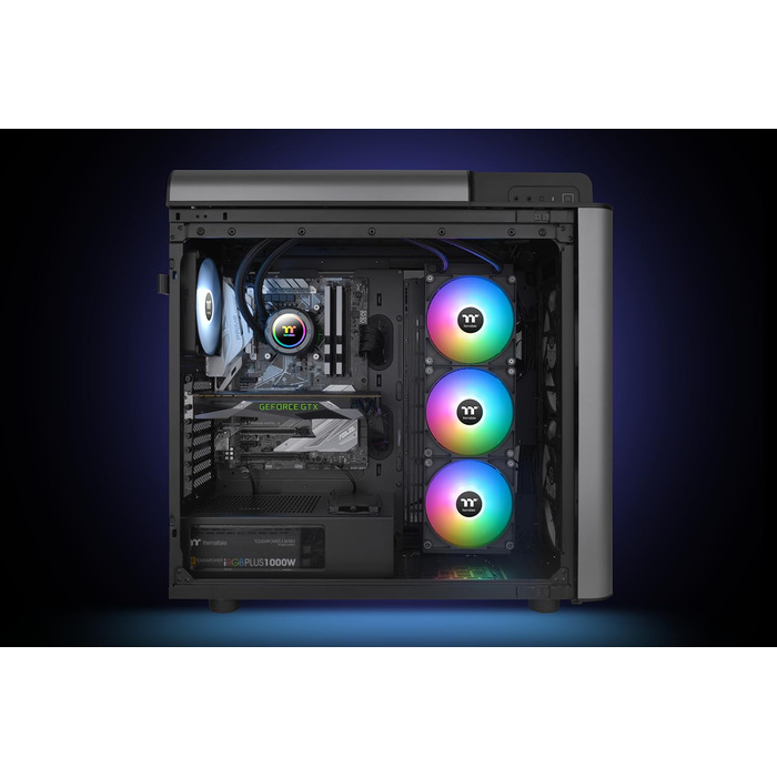 Система водяного охолодження Thermaltake TH280 V2 Sync AIO з дзеркалом Infinity, 2x CT140 PWM, 420 мм, RGB (Black)