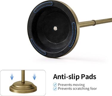 Тримач туалетного паперу на підлогу RUMOSE, античне латунь, регульований (31,5-57,9 см), з полицею для зберігання, нержавіюча сталь