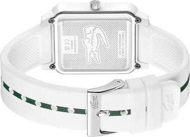 Годинник чоловічий Lacoste LACOSTE.12.12 Studio кварцовий з силіконовим браслетом білий
