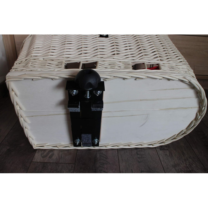 Корзина для собак на багажник Marcus Hundefahrradkorb XXL з плетіння з лози та металевою сіткою, з подушкою