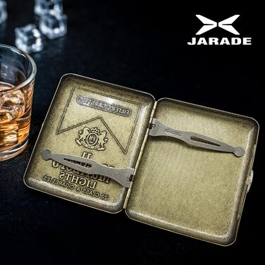 Металеве етажерка для сигарет на 20 штук, сімейний дизайн, нержавіюча сталь, підходить для чоловіків та жінок, 2 шт. (1 шт. Marlboro)