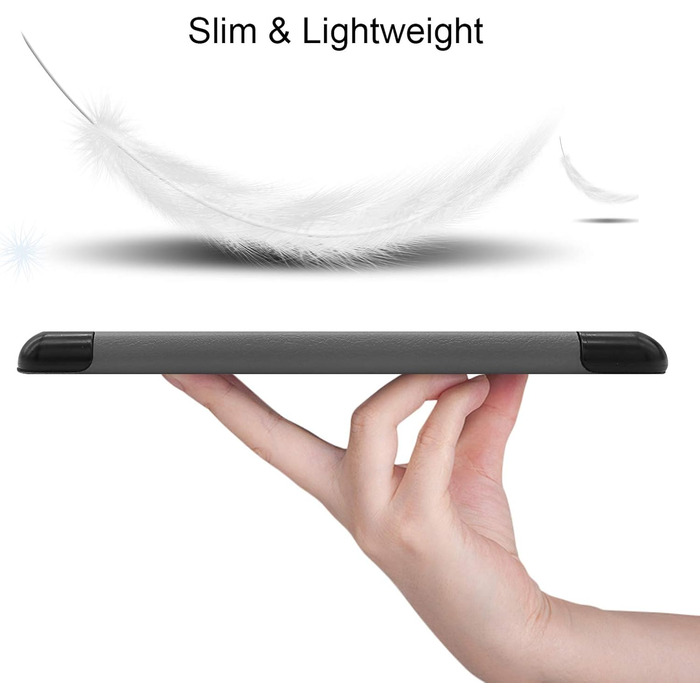 Чохол для Kindle 2019 (10 покоління) 6 дюймів: тонкий, з функцією підставки та авто-ввімкнення/вимкнення (сірий)