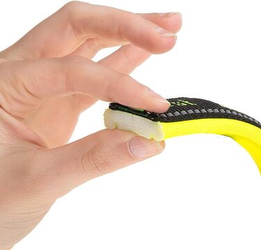 Нашийник для собак Ferplast Sport Dog, жовтий, середній, з м'якою підкладкою та світловідбиваючими швами (58 см/69-86 см)