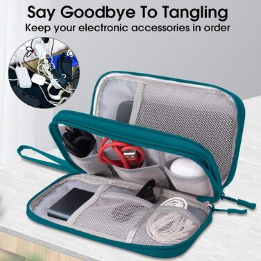 Органайзер для аксесуарів Arae Eektronik: кейс для кабелів, SD-карт та USB. Зелений