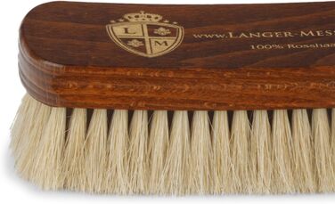 Langer & Messmer 4-Piece Shoe Brush Set Essential made of horsehair for professional shoe care of smooth leather shoes - includes polishing brushes and cream brushes