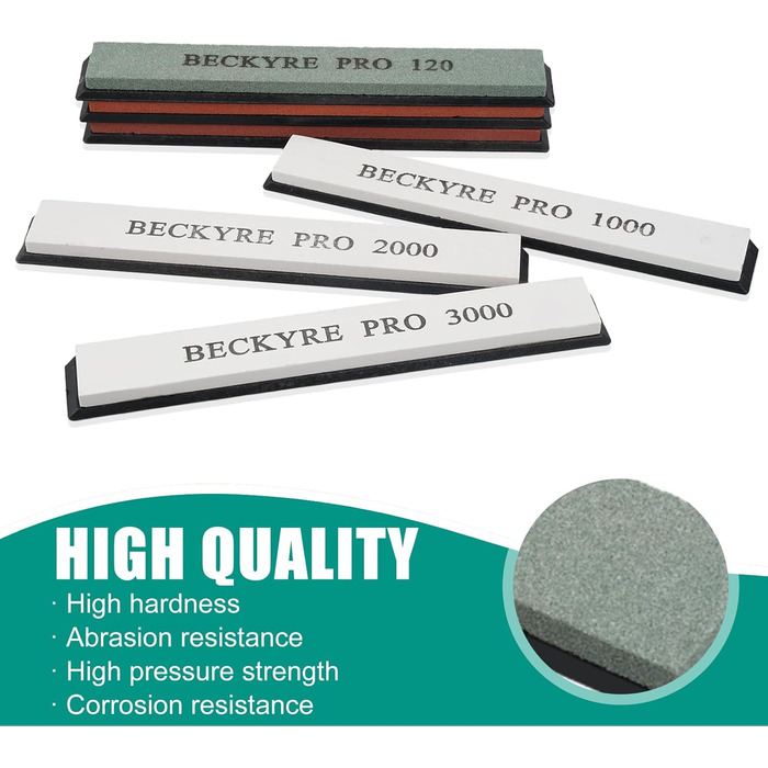 Набір точильних каменів для ножів (6 шт.) з фіксованим кутом, точильний брусок, професійний набір з підставкою для кухні та відпочинку на природі