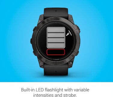 Розумний годинник Garmin epix Pro (Gen 2) Sapphire Edition 51 мм, чорний, з титановим браслетом та інтегрованою ліхтариком