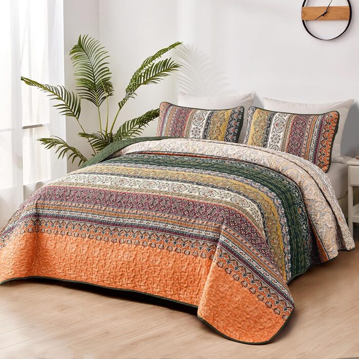Пухова ковдра WONGS Bohemian, розмір King, 261.6 x 228.6 см, жовто-помаранчевий колір, 3 шт.