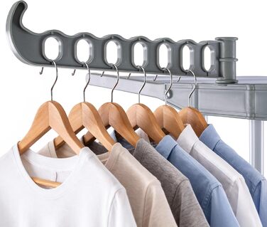 Сушарка для білизни H&F Turmwäscheständer 4-ярусна на колесах з гальмами, 170 см, до 40 кг