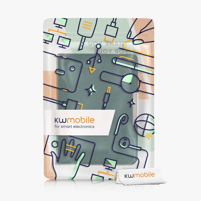 Чохол kwmobile для електронних книг Tolino Vision 1/2/3/4 HD - з фетру, тканинний, захисний, petrol