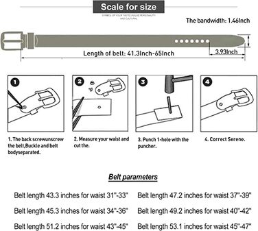 Шкіряний ремінь BISON DENIM для чоловіків, класичний пояс для джинсів та бізнес-одягу, ширина 38 мм, довжина 130 см (на талію 109-114 см), у подарунковій коробці