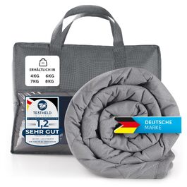 Обважнююча ковдра Blumtal 135x200 см, 6 кг — антистрес ковдра для сну з бавовняним покриттям та наповнювачем зі скляних намистин