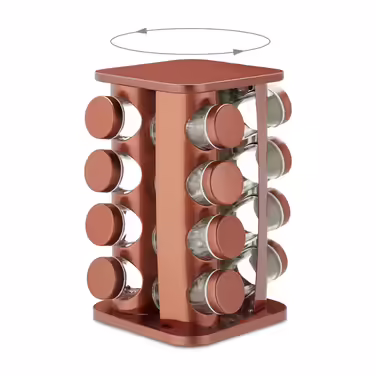 Relaxdays Spice Carousel with 16 Jars
