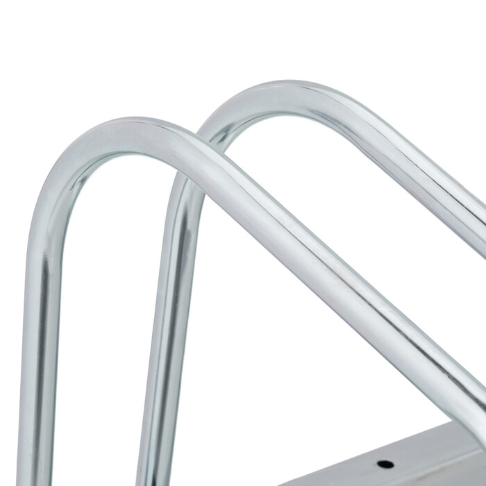 Relaxdays Silver Bicycle Stand for 2 Bicycles