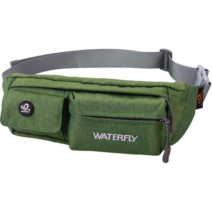 WATERFLY Поясна сумка на пояс для чоловіків та жінок: стильна сумка через плече для спорту, бігу, прогулянок з собакою, подорожей (Зелена)