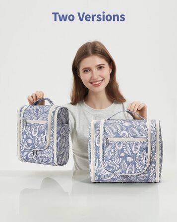 Косметичка для дорослих та дітей Narwey Klein - жіноча та чоловіча сумочка для туалетних аксесуарів (Blaues Blatt (Klein)) A-blaues Blatt S