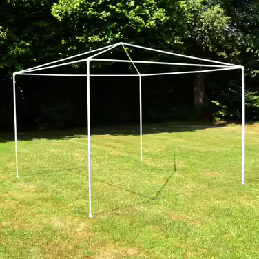Nexos GM36000 PE-Pavilion Party Tent for Garden, Terrace, Market, Camping, Festival as a Shelter and Waterproof Cover, 3 x 3 m, White (Green)