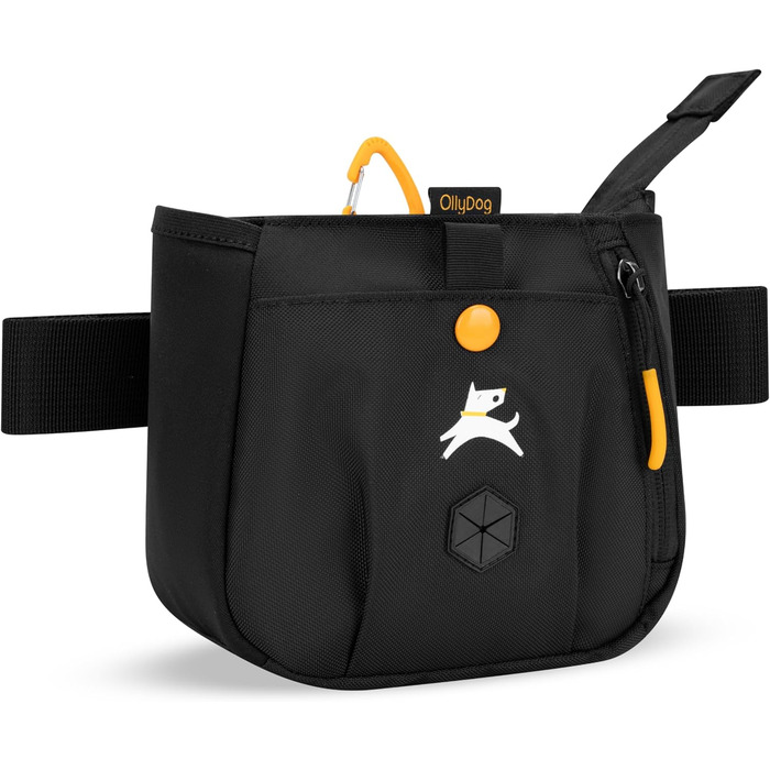 ОлліДог Backcountry Tagestasche - сумка для ласощів та відходів для собак, з кліпсою на пояс, Raven S'25