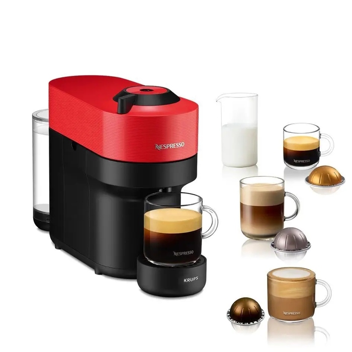 Кавомашина KRUPS NESPRESSO Vertuo Pop XN9205, червона
