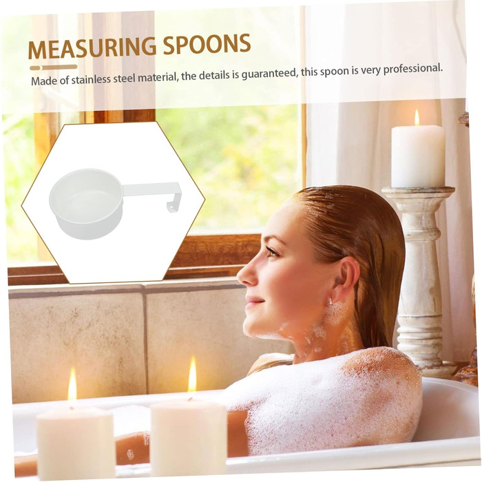 Cabilock 3-Piece Measuring Spoon Set - Stainless Steel, Microwave Safe, Sifter, Labels, Utensil Dishware, Gadgets, Coffee Measuring Ring, Measuring Cup, Spice Spoon, Scoop, Stainless Steel, White, 4 Pieces * 3