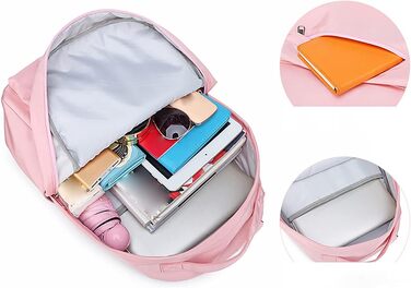 Жіночий рюкзак для школи, університету - водонепроникний рюкзак для підлітків та дівчат (рожевий, 30*14*42 см)