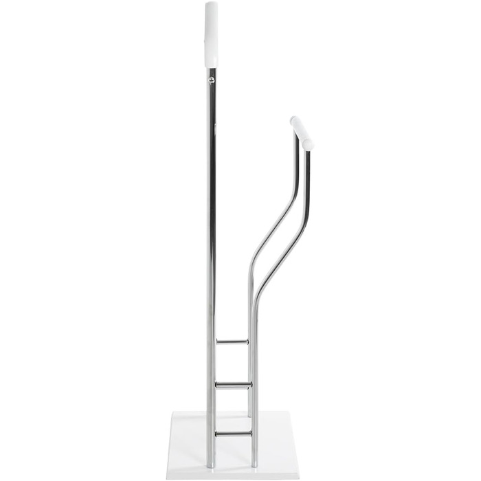 Стійка для одягу чоловіча HAKU Möbel, хром, білий, MDF, метал, 45x110x30 см, сучасний стиль
