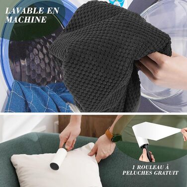 Dog stairs for small dogs, 4 steps pet stairs made of foam with a waterproof cover, detachable dog ramp cat stairs for sofa bed, send 1 lint roller (4-step black dog stairs)