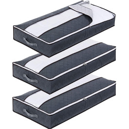 Комплект органайзерів для зберігання під ліжком Withosent, 5 шт, 90л, з прозорим вікном